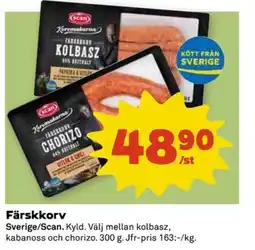 Coop Scan Färskkorv erbjuda