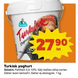 Coop Salakis Turkisk yoghurt erbjuda