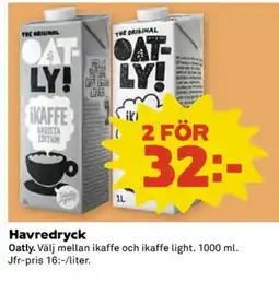 Coop Oatly Havredryck erbjuda