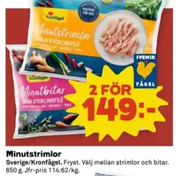 Coop Kronfågel Minutstrimlor erbjuda