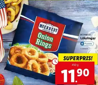 Lidl McEnnedy Lökringar 450 g erbjuda
