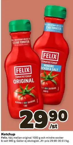 Coop FELIX Ketchup erbjuda