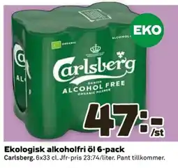 Coop Carlsberg Ekologisk alkoholfri öl 6-pack erbjuda