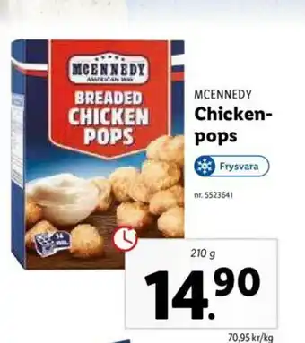 Lidl McEnnedy Chicken Pops 210g erbjuda