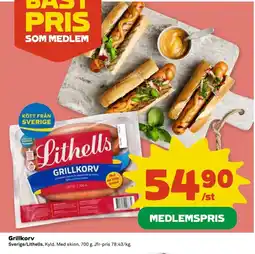 Coop Lithells Grillkorv erbjuda