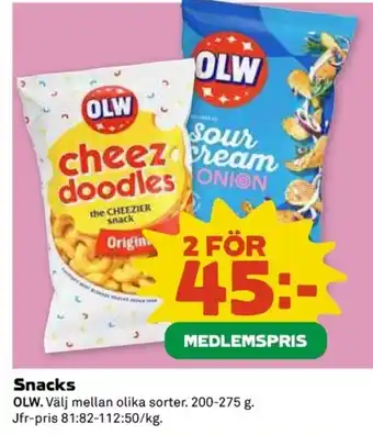 Coop OLW Snacks erbjuda