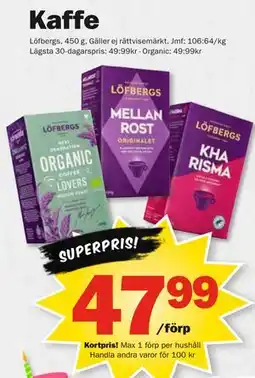 Pekås Kaffe, Medlemspris erbjuda
