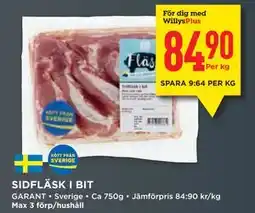 Willys SIDFLÄSK I BIT, Medlemspris erbjuda