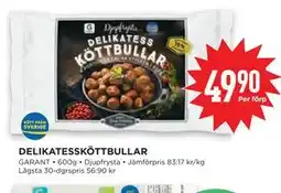 Willys DELIKATESSKÖTTBULLAR erbjuda