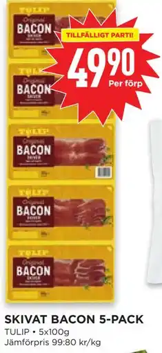 Willys SKIVAT BACON 5-PACK erbjuda