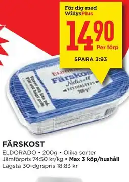 Willys FÄRSKOST, Medlemspris erbjuda