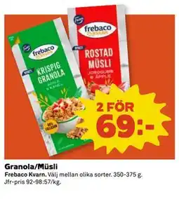 Coop Daglivs Granola/Müsli erbjuda