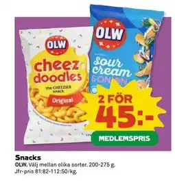 Coop Daglivs Snacks, Medlemspris erbjuda