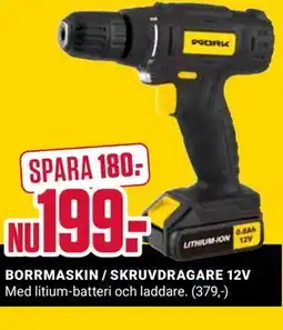 ÖoB BORRMASKIN / SKRUVDRAGARE 12V erbjuda