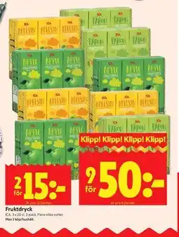 ICA Kvantum Fruktdryck erbjuda