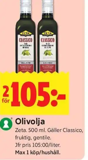 ICA Kvantum Olivolja erbjuda
