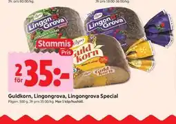 ICA Kvantum Guldkorn, Lingongrova, Lingongrova Special, Medlemspris erbjuda