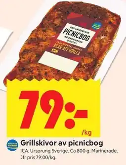 ICA Kvantum Grillskivor av picnicbog erbjuda