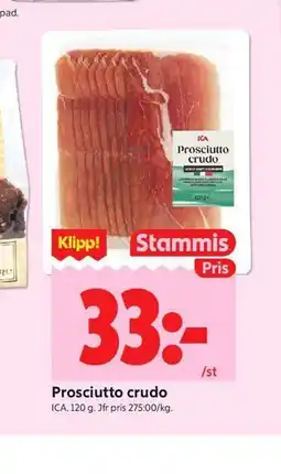 ICA Kvantum Prosciutto crudo, Medlemspris erbjuda