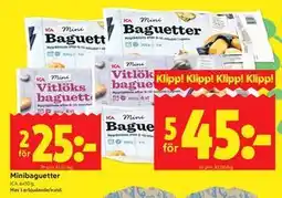 ICA Kvantum Minibaguetter erbjuda