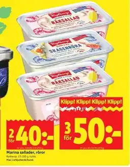 ICA Kvantum Marina sallader, röror erbjuda