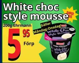 Supergrossen White choc style mousse erbjuda
