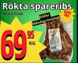 Supergrossen Rökta spareribs erbjuda