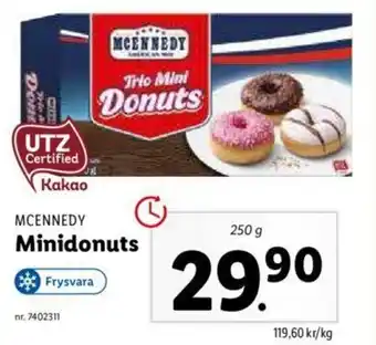 Lidl McEnnedy Minidonuts 250 g erbjuda