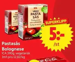 Nya Pulsen Ica pastasås bolognese erbjuda