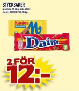 Din Mat Marabou Stycksaker erbjuda
