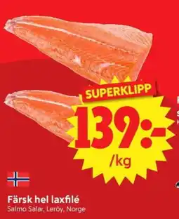 Nya Pulsen Färsk hel laxfilé erbjuda