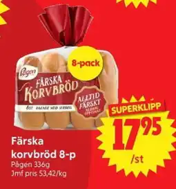 Nya Pulsen Färska korvbröd 8-p erbjuda
