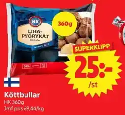 Nya Pulsen Hk köttbullar erbjuda
