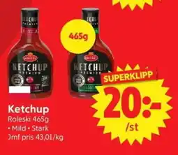 Nya Pulsen Roleski Ketchup erbjuda