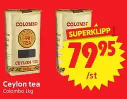 Nya Pulsen Colombo Ceylon tea erbjuda