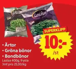 Nya Pulsen Ärtor, Gröna bönor, Bondbönor erbjuda