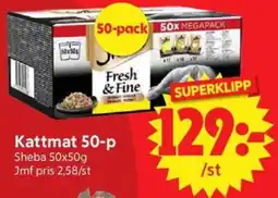 Nya Pulsen Sheba Kattmat 50-p erbjuda