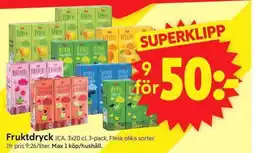 ICA Supermarket Ica fruktdryck erbjuda