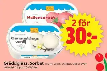 ICA Supermarket Gräddglass, Sorbet erbjuda