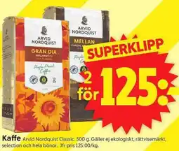 ICA Supermarket Arvid Nordquist Kaffe erbjuda