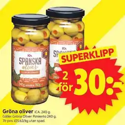 ICA Supermarket Ica Gröna oliver erbjuda