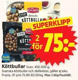 ICA Supermarket Scan Köttbullar erbjuda