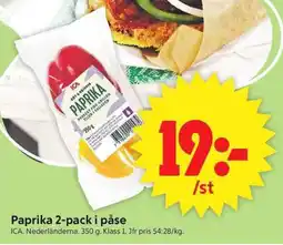 ICA Supermarket Ica Paprika 2-pack i påse erbjuda