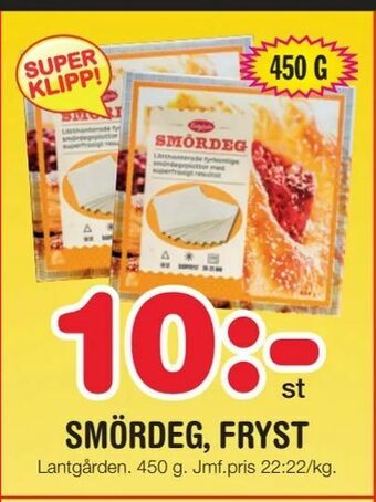 Nya Pulsen Smördeg, fryst erbjuda