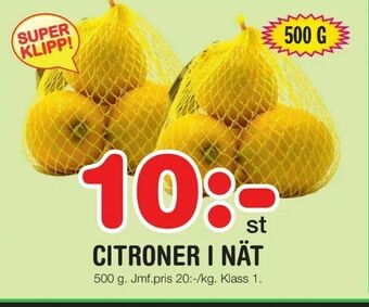 Nya Pulsen Citroner i nät erbjuda
