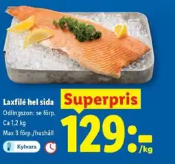 Lidl Laxfilé hel sida erbjuda