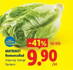 Lidl MATRIKET Romansallad erbjuda