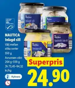 Lidl NAUTICA Inlagd sill erbjuda