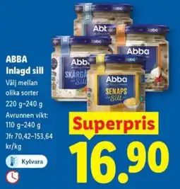 Lidl ABBA Inlagd sill erbjuda
