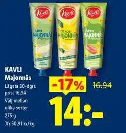Lidl KAVLI Majonnäs erbjuda
